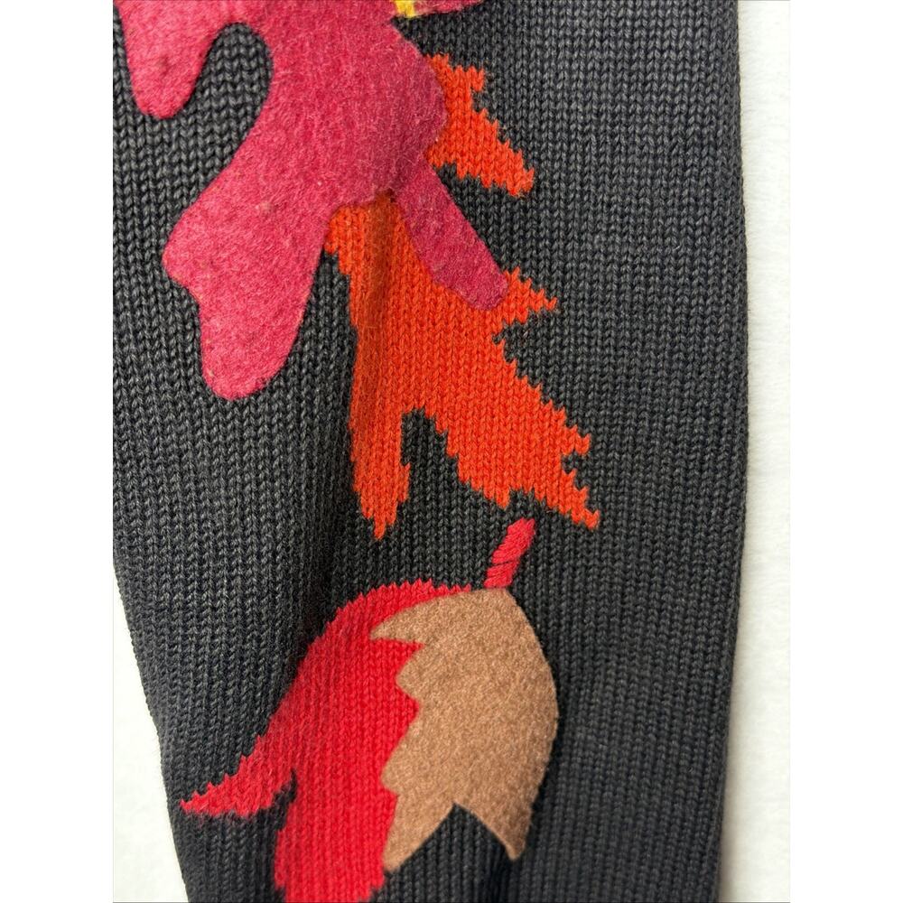 VTG Michael Simon L Embroidered Sunflower Sweater Cardigan Fall Autumn Halloween - Picture 7 of 11